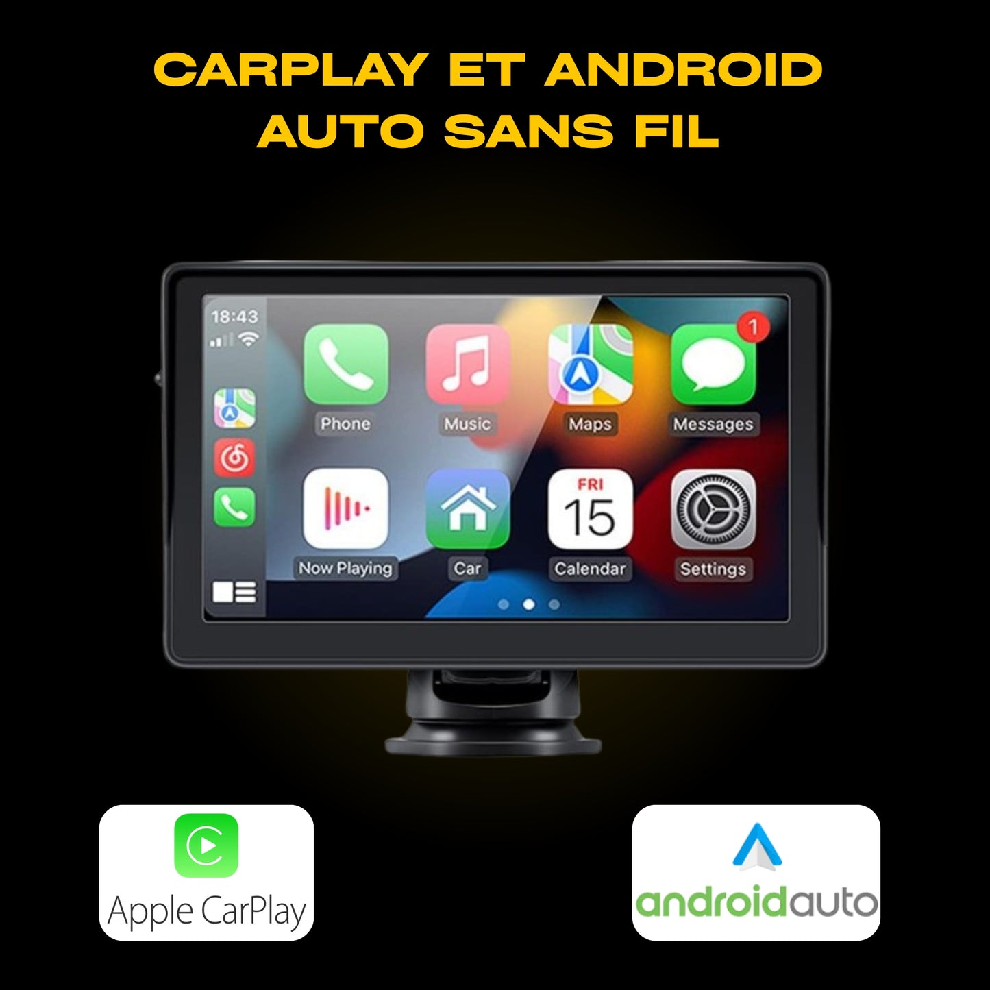 Autoradio avec CarPlay intégré pour un tableau de bord moderne