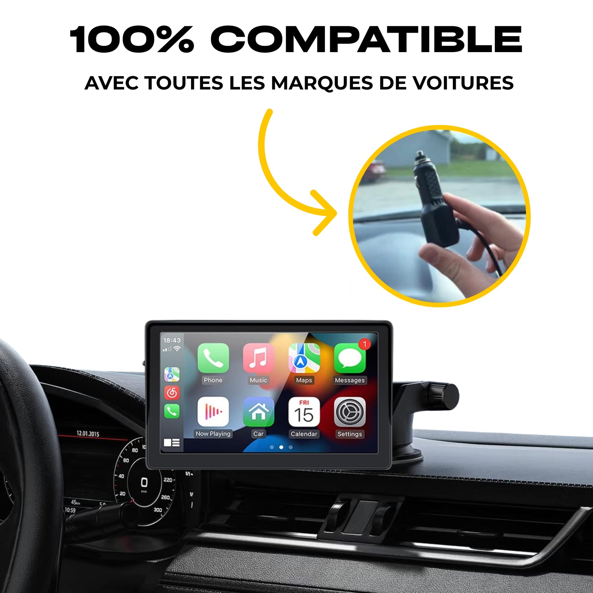 Interface Android Auto sur écran multimédia MISOVAYCAR

