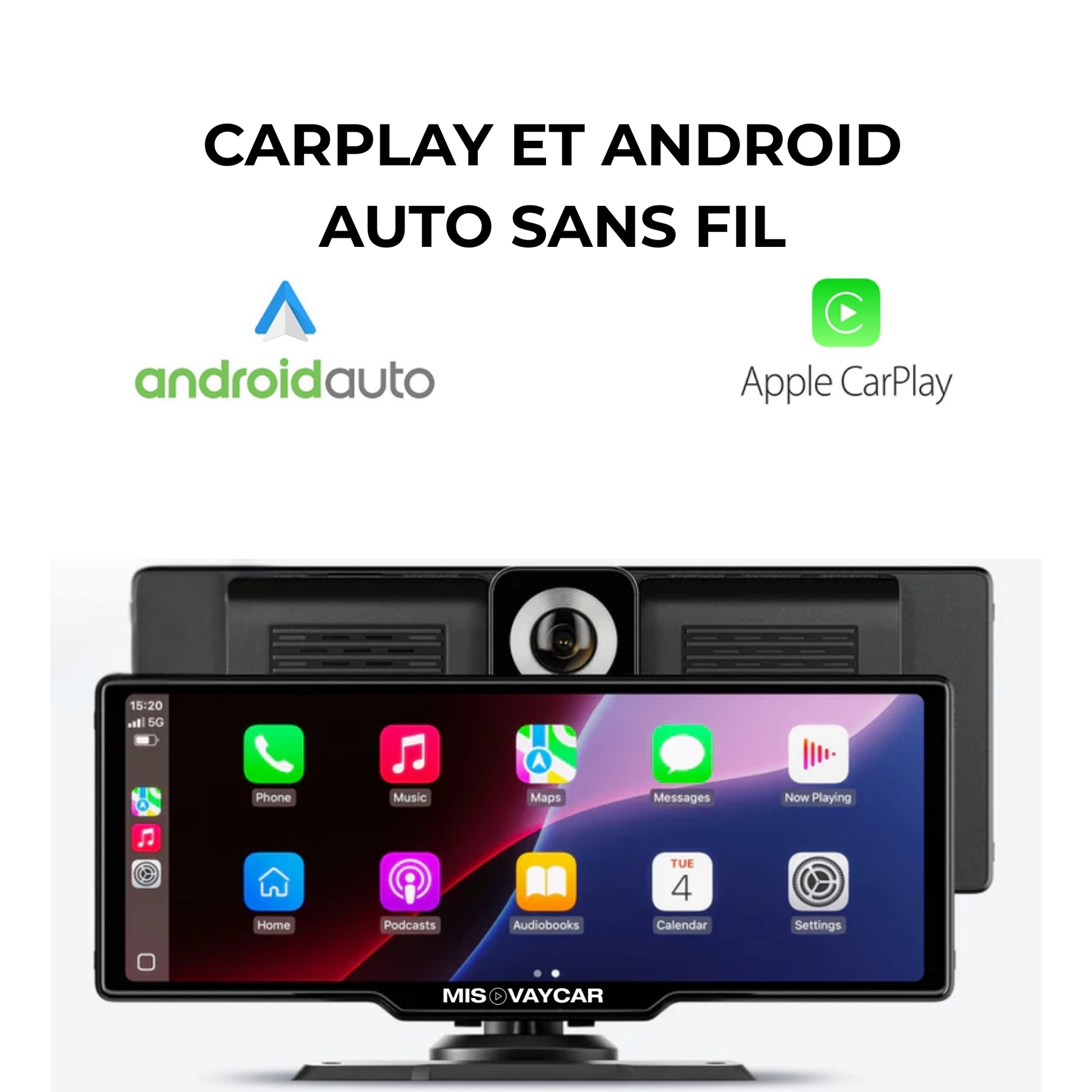 Autoradio avec CarPlay intégré pour un tableau de bord moderne