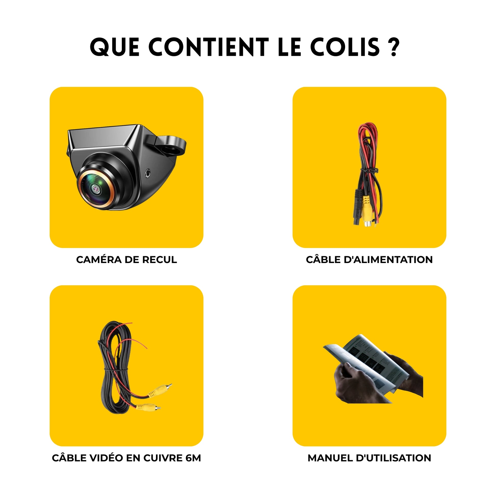 Caméra arrière pour plus de sécurité en voiture